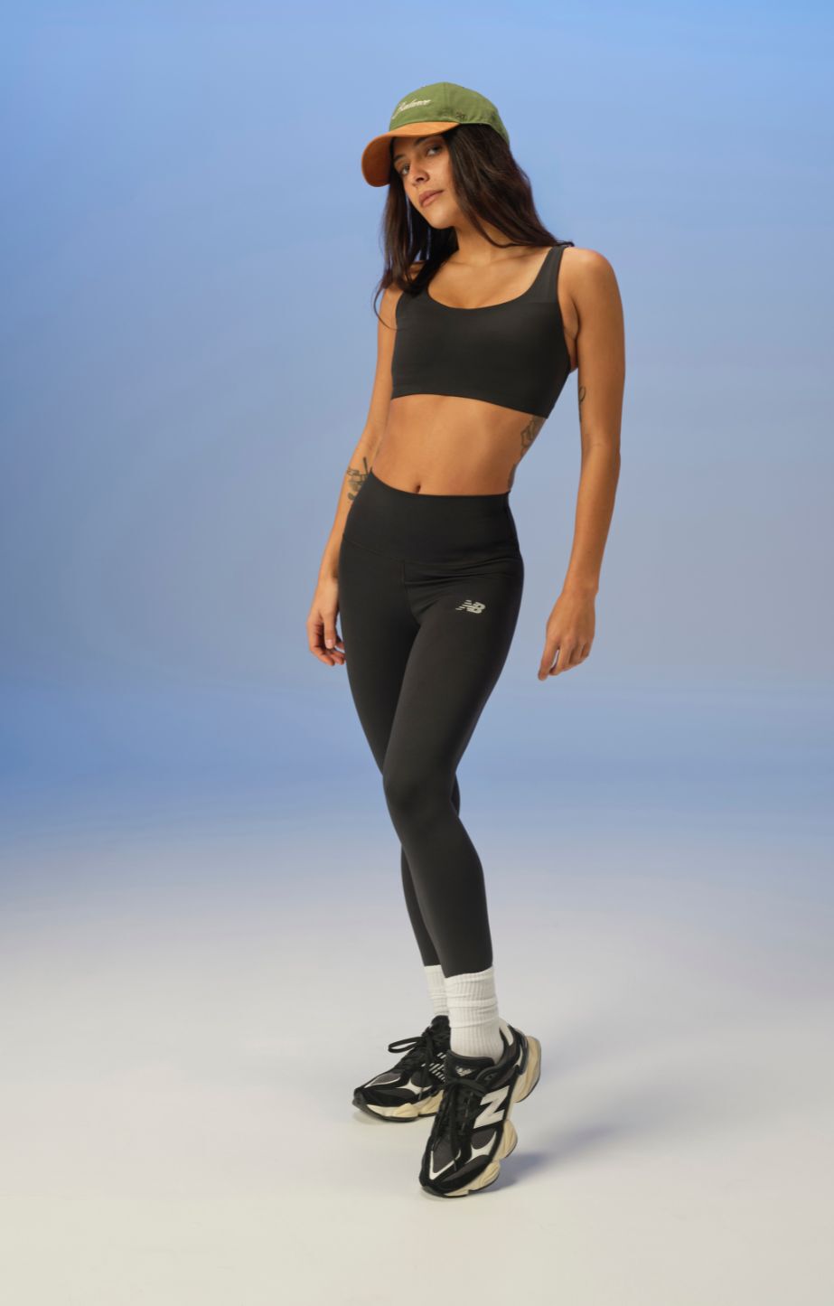 woman wearing new balance 9060 sneakers